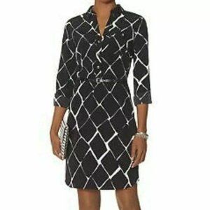 The Limited Ashton Shirt Dress B&W, S